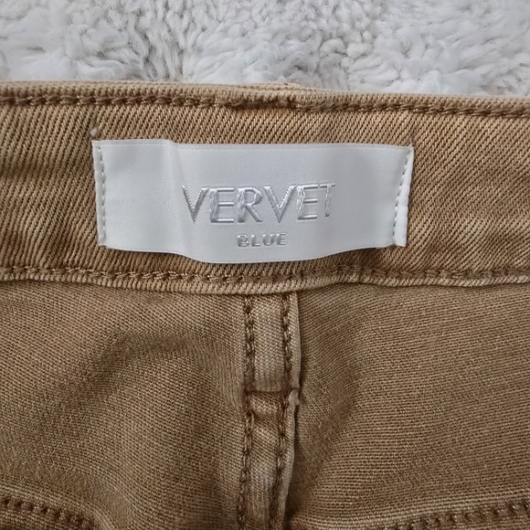 Vervet Tan Distressed Flare Jeans - Picture 3 of 6
